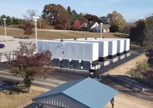 Data center viewed from above outside. Illustrates mission critical facilities built by Ondra-Huyett.